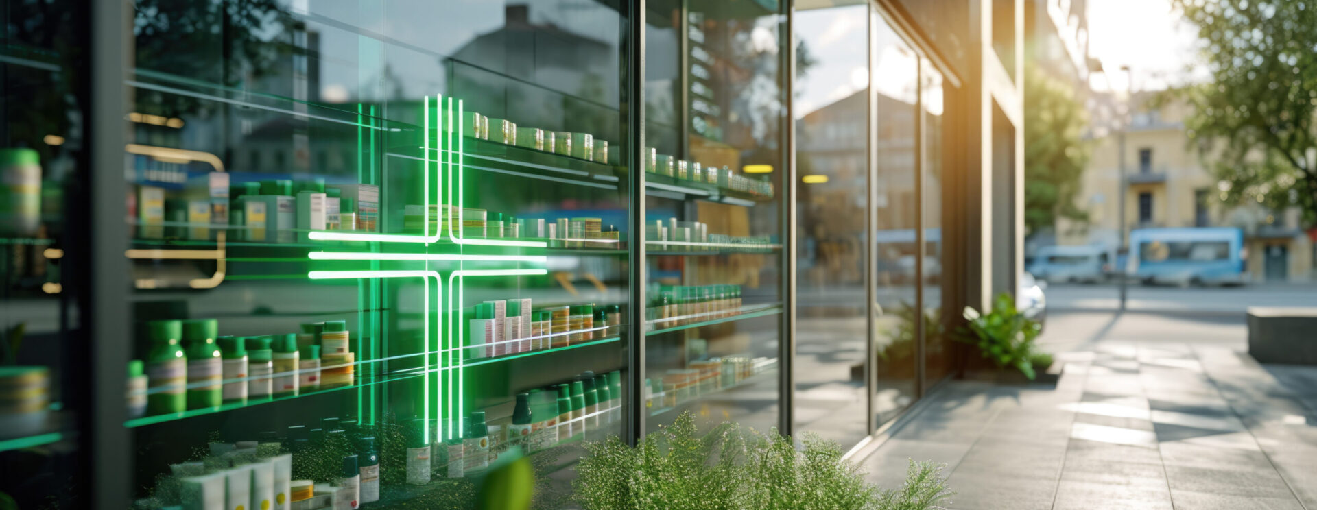 Vitrine de pharmacie