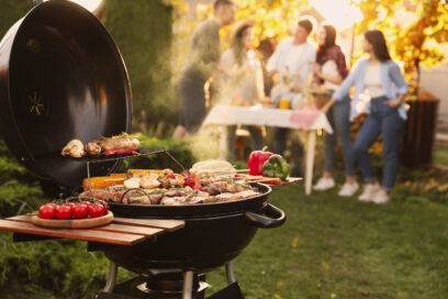 Un barbecue avec des jeunes. - Agrandir l'image, fenêtre modale
