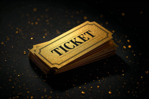 Une pille de tickets pour le théâtre